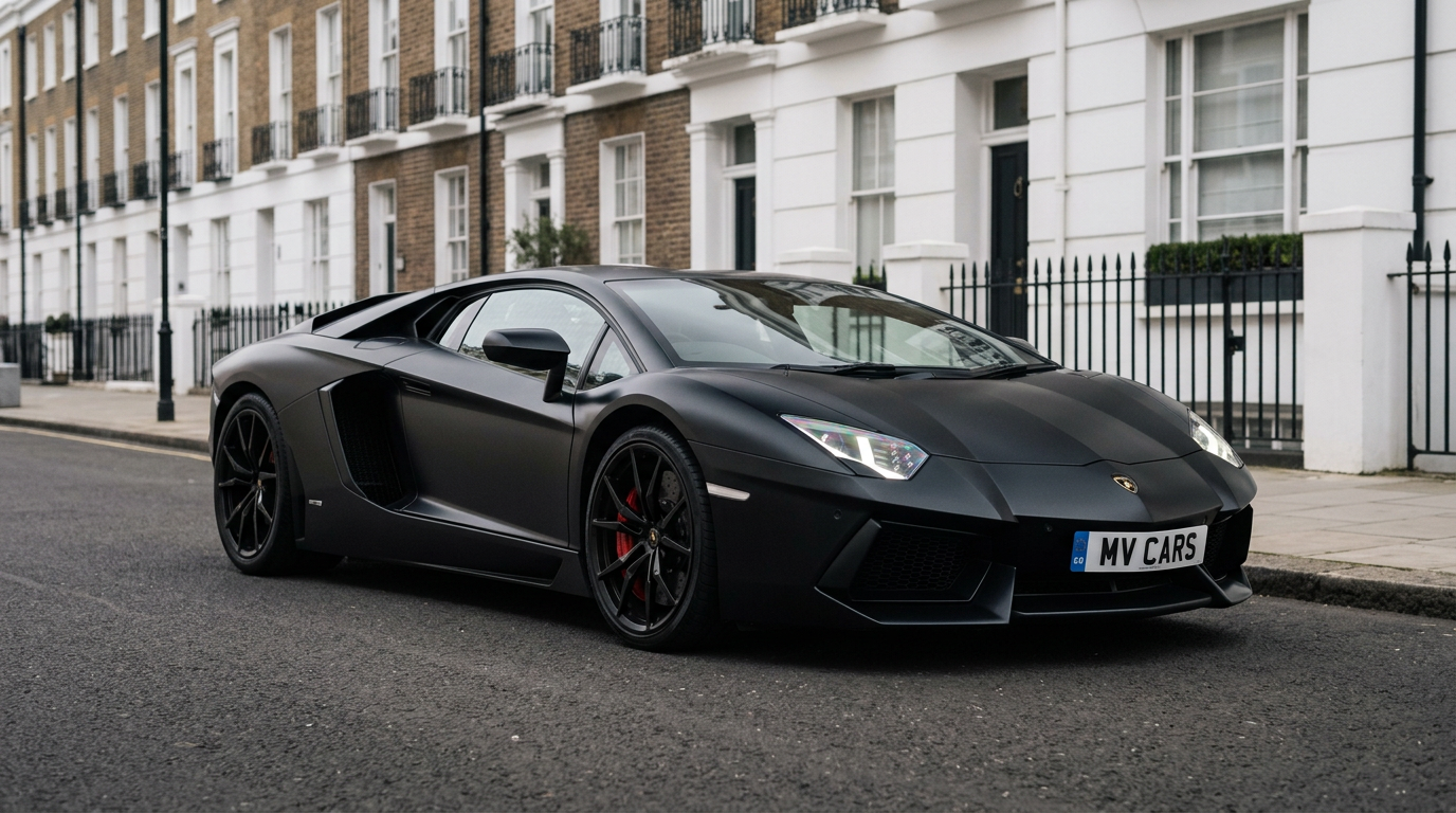 Lamborghini Aventador in Nero Nemesis