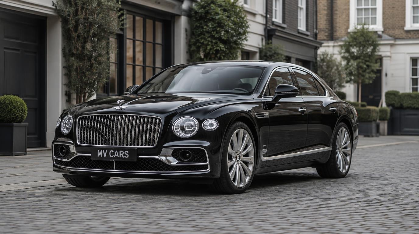 Beluga Black Bentley Flying Spur chauffeur saloon